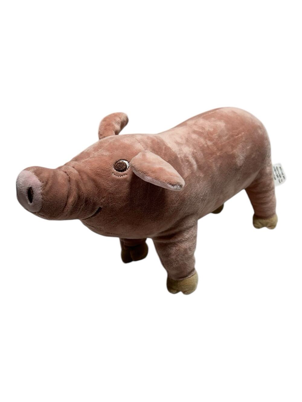 Tiny Dreamers Pink Pig Plush Stuffed Animal Stitched Eyes At Home